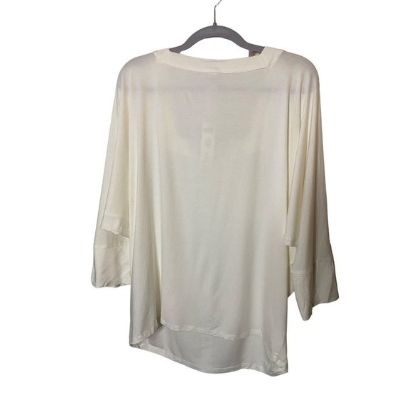 New Chico's Alabaster Square neck knit top 3/4th sleeve‎ Sz 2 - Picture 7 of 9